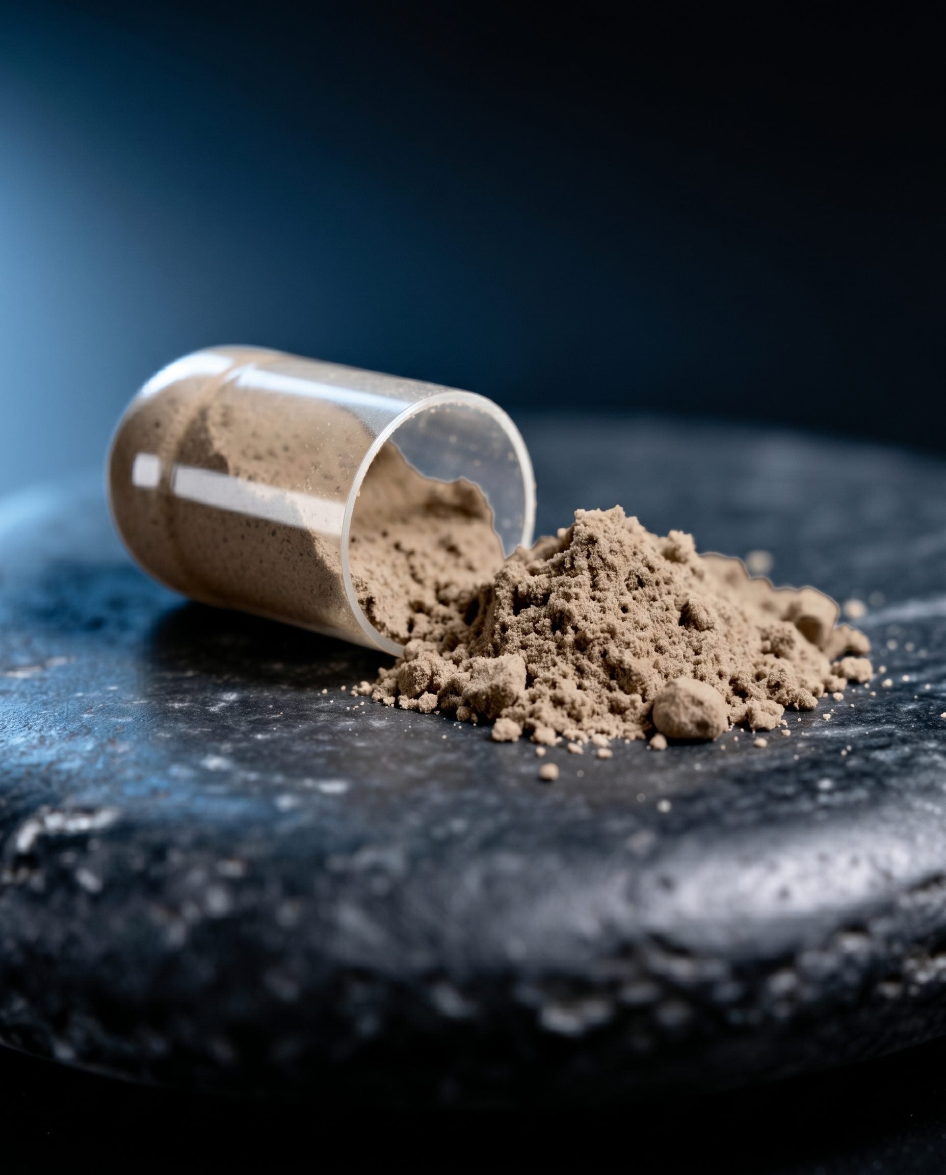 Capsule powder showing transparent daily dosing